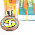 Free design custom embossed running racing medal